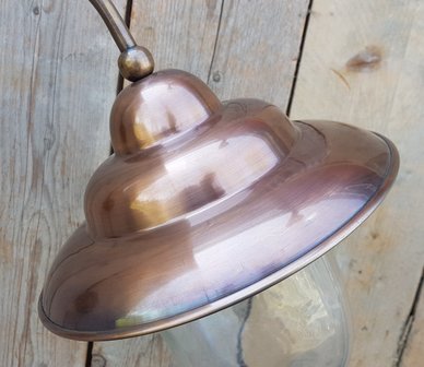 Nostalgische wandlamp koper 4