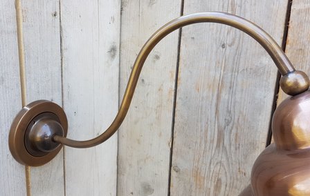 Nostalgische wandlamp koper 5