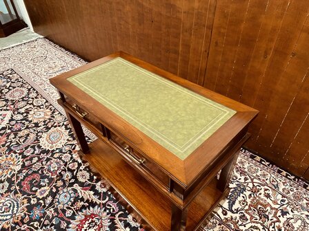 Klassiek-Engels-Oud-Antiek-Engelse-Chesterfield-Schrijftafel-Sidetable-Printertafel-Tafel-Tafeltje-Printer-Side-Table-Bijzettaf