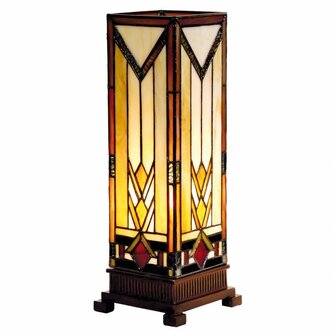 Tiffany-Art-Deco-tafellamp-beige-bruin-glas-rechthoek-tiffany-bureaulamp