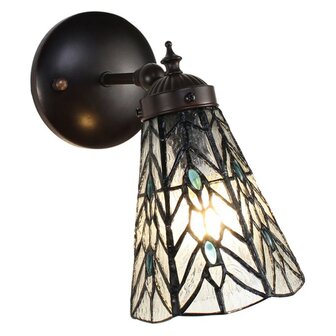 Ronde-Tiffany-Libelle-wandlamp-transparant-glas-metaal-rond-muurlamp