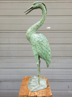 Bronze-standbeed-kunstwerk-Reiger-brons-tuinbeeld-1