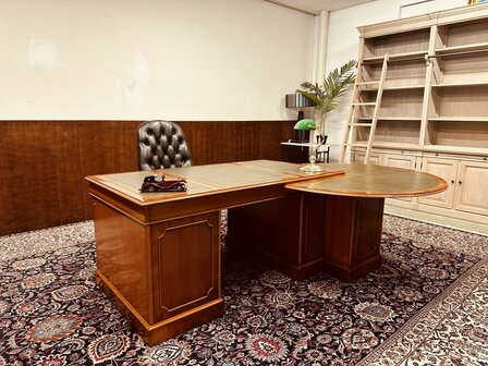 Klassiek-Antiek-Engels-Heldense-Exclusive-Bureau-Parnerdesk-Desk-Bureaustoel