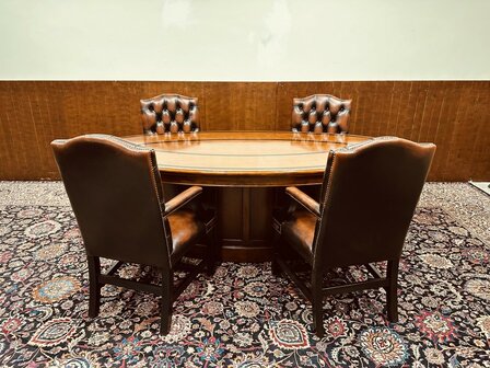 Klassiek-Engels-Antiek-Vergadertafel-Conferentietafel-Tafel-Art-Deco