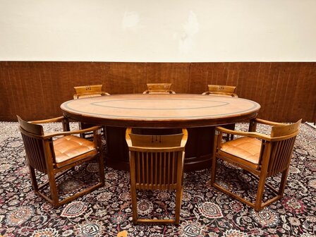 Klassiek-Engels-Antiek-Vergadertafel-Conferentietafel-Tafel-Art-Deco