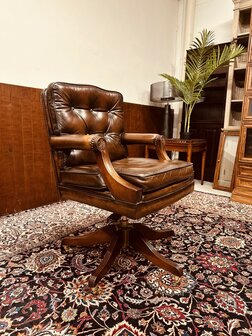 Klassiek-Engels-Antiek-Chesterfield-Bureaustoel-President-Chair