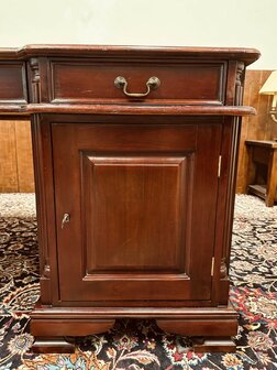 Klassische Englische Chesterfield Partnerdesk Schreibtisch