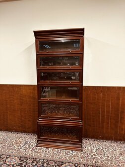 Klassiek-Engelse-Antieke-Globe-Wernicke-Boekenkast-Kast