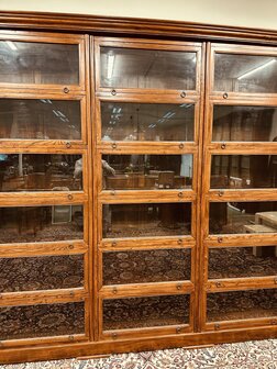 Grote-Klassiek-Engels-Engelse-Antiek-Antieke-Boekenkast-Bibliotheekkast