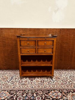 Klassiek-Engels-Antiek-Oud-Wijnrek-Wijnkast-Kast