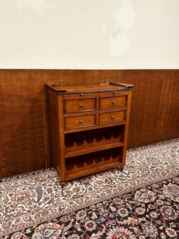 Klassiek-Engels-Antiek-Oud-Wijnrek-Wijnkast-Kast