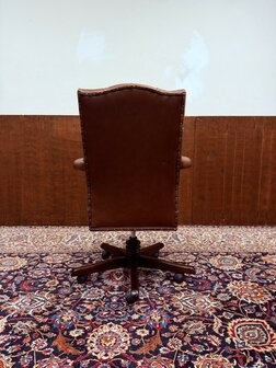 Engels-Antiek-Klassiek-Chesterfield-Bureaustoel-President-Chair-Bruin-Leder-3