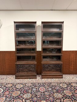 Antiek-Engels-Klassiek-Oud-Globe-Wernicke-Boekenkast-Bibliotheekkast-Vitrinekast-1