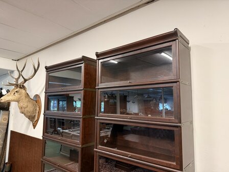 Antiek-Engels-Klassiek-Oud-Globe-Wernicke-Boekenkast-Bibliotheekkast-Vitrinekast-5