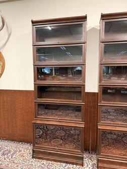 Antiek-Engels-Klassiek-Oud-Globe-Wernicke-Boekenkast-Bibliotheekkast-Vitrinekast-8