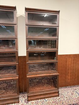 Antiek-Engels-Klassiek-Oud-Globe-Wernicke-Boekenkast-Bibliotheekkast-Vitrinekast-9