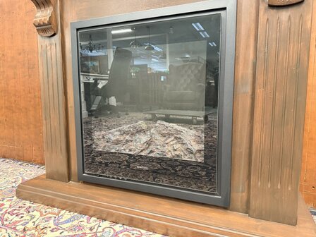 Klassiek-Engels-Antiek-Oud-Chesterfield-Sfeerhaard-Haard-Kachel