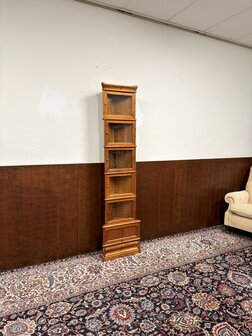Klassiek-Engels-Antiek-Oud-Originele-Globe-Wernicke-Boekenkast-Vitrinekast