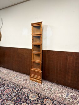 Klassiek-Engels-Antiek-Oud-Originele-Globe-Wernicke-Boekenkast-Vitrinekast