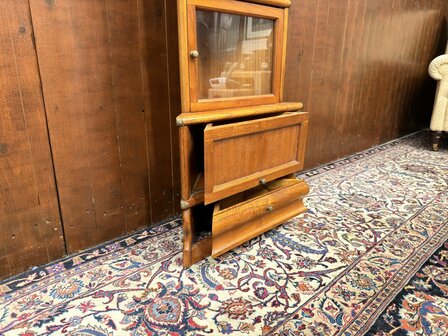 Klassiek-Engels-Antiek-Oud-Originele-Globe-Wernicke-Boekenkast-Vitrinekast