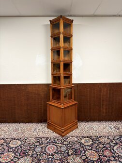 Antiek-Klassiek-Engels-Oud-Originele-Globe-Wernicke-Boekenkast-Vitrinekast-Museumkast
