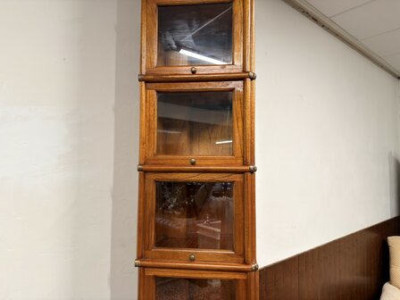 Antiek-Klassiek-Engels-Oud-Originele-Globe-Wernicke-Boekenkast-Vitrinekast-Museumkast