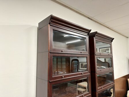 Klassiek-Oud-Antiek-Engels-Globe-Wernicke-Stijl-Boekenkast-Vitrinekast-Boekenkasten