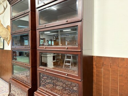 Klassiek-Oud-Antiek-Engels-Globe-Wernicke-Stijl-Boekenkast-Vitrinekast-Boekenkasten