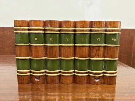 Klassiek-Oud-Engels-Antiek-Chesterfield-Globe-Wernicke-Boekendoos-Boeken-Doos-Opbergdoos