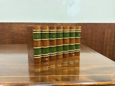 Klassiek-Oud-Engels-Antiek-Chesterfield-Globe-Wernicke-Boekendoos-Boeken-Doos-Opbergdoos