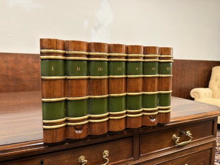 Klassiek-Oud-Engels-Antiek-Chesterfield-Globe-Wernicke-Boekendoos-Boeken-Doos-Opbergdoos