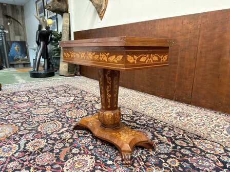 Klassiek-Oud-Antiek-19e-eeuws-Nederlandse-Speeltafel-Game-Table