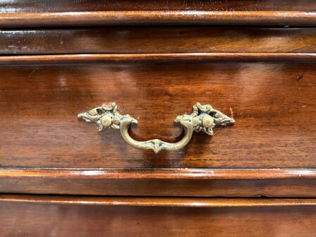 Klassiek-Antiek-Engels-Oud-Chesterfield-Mahonie-Bureau-Desk-Partnerdesk-met-Groen-Leder-Ingelegd