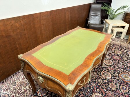 Klassiek-Antiek-Oud-Franse-Louis-XIV-Schrijftafel-Bureau-met-Bronzen-Ornamenten