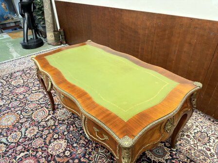 Klassiek-Antiek-Oud-Franse-Louis-XIV-Schrijftafel-Bureau-met-Bronzen-Ornamenten