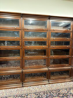 Klassiek-Engels-Antiek-Oud-Chesterfield-Globe-Wernicke-Stijl-Boekenkast-Bibliotheekkast-Hoekkast