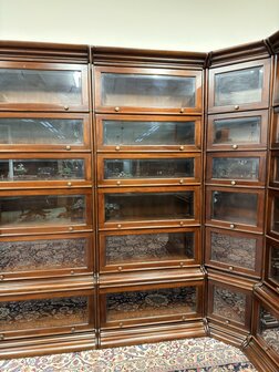 Klassiek-Engels-Antiek-Oud-Chesterfield-Globe-Wernicke-Stijl-Boekenkast-Bibliotheekkast-Hoekkast