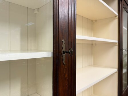 Klassiek-Engels-Antiek-Oud-Chesterfield-Apothekerskast-Boekenkast