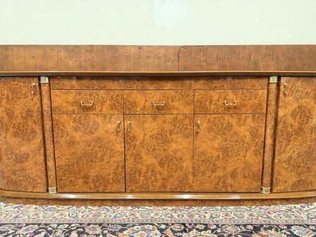 Klassiek-Oud-Antiek-Italiaans-Wortelnotenhout-Kantoorkast-Dressoir