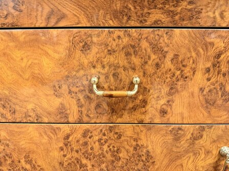 Klassiek-Oud-Antiek-Italiaans-Wortelnotenhout-Kantoorkast-Dressoir
