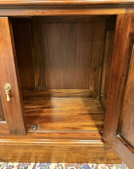 Klassiek-Engels-Oud-Antiek-Chesterfield-Mahoniehouten-Boekenkast