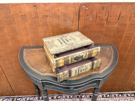 Klassiek-Engels-Antiek-Oud-Chesterfield-Opberg-Boek-Ladekast-