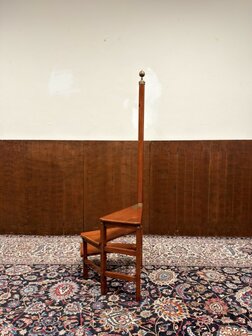 Klassiek-Engels-Antiek-Oud-Chesterfield-Originele-Globe-Wernicke-Trap-Bibliotheektrap