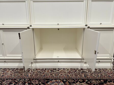 Klassiek-Engels-Antiek-Oud-Originele-Globe-Wernicke-Boekenkast-Wit