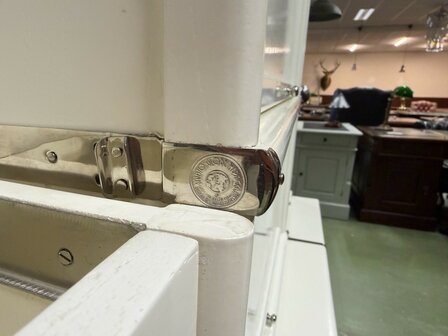 Klassiek-Engels-Antiek-Oud-Originele-Globe-Wernicke-Boekenkast-Wit