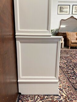 Klassiek-Engels-Antiek-Oud-Originele-Globe-Wernicke-Dressoir-Boekenkast-Wit