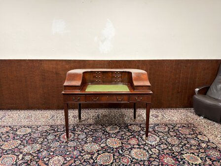 Antiek-Oud-Klassiek-Engels-Chesterfield-Secretaire-Bureau-Desk