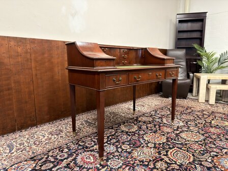 Antiek-Oud-Klassiek-Engels-Chesterfield-Secretaire-Bureau-Desk