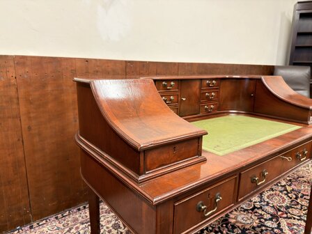 Antiek-Oud-Klassiek-Engels-Chesterfield-Secretaire-Bureau-Desk