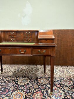 Antiek-Oud-Klassiek-Engels-Chesterfield-Secretaire-Bureau-Desk